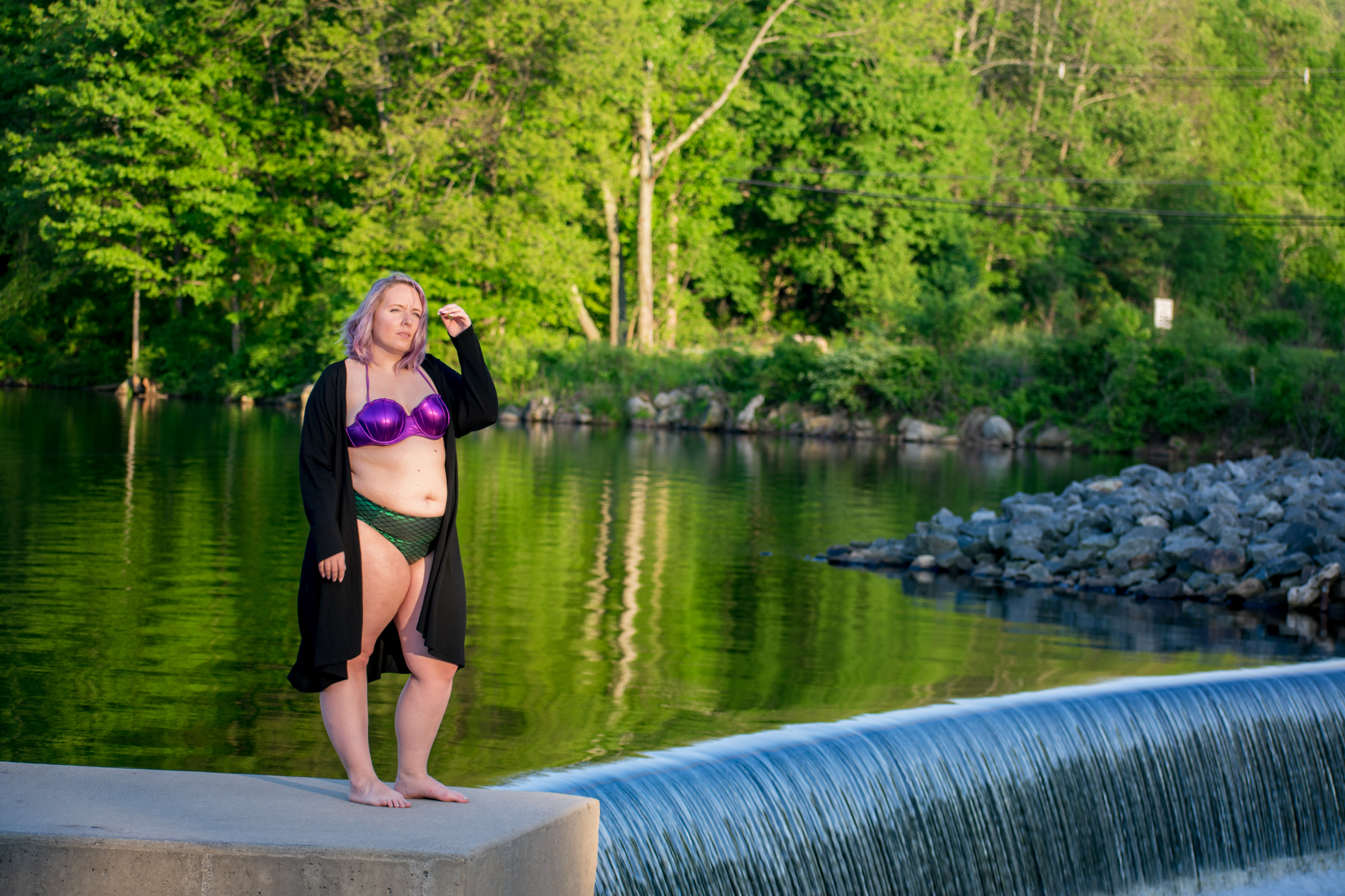 Mermaid Bathing Suit Waterfall
